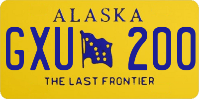 AK license plate GXU200