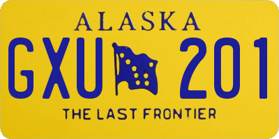 AK license plate GXU201