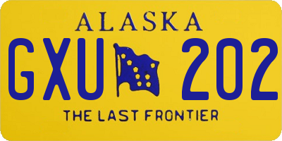 AK license plate GXU202