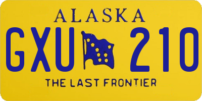 AK license plate GXU210