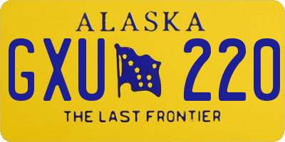 AK license plate GXU220