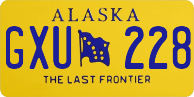 AK license plate GXU228