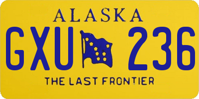 AK license plate GXU236