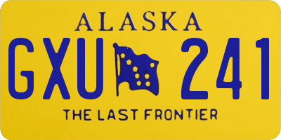 AK license plate GXU241
