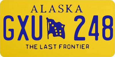 AK license plate GXU248