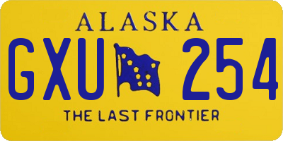 AK license plate GXU254