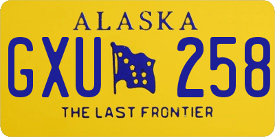 AK license plate GXU258