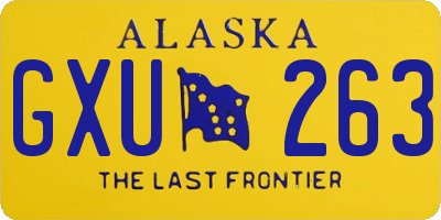 AK license plate GXU263