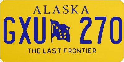 AK license plate GXU270