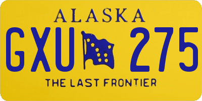 AK license plate GXU275