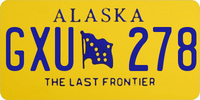 AK license plate GXU278