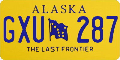 AK license plate GXU287