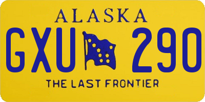AK license plate GXU290