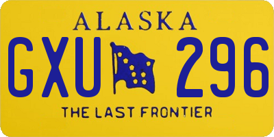 AK license plate GXU296
