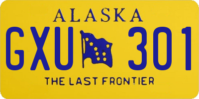 AK license plate GXU301