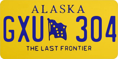 AK license plate GXU304