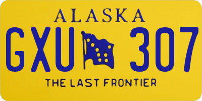 AK license plate GXU307