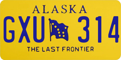 AK license plate GXU314