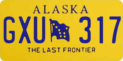 AK license plate GXU317