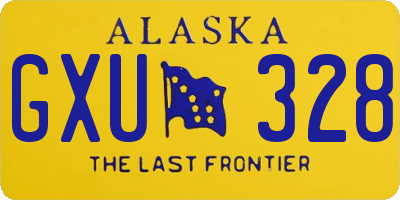 AK license plate GXU328