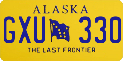 AK license plate GXU330