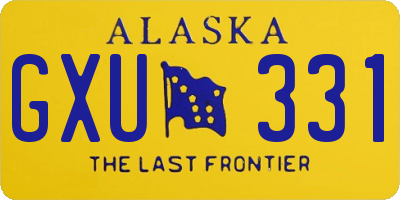AK license plate GXU331