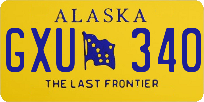 AK license plate GXU340