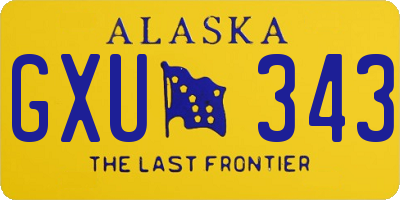 AK license plate GXU343