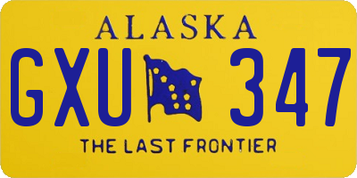 AK license plate GXU347