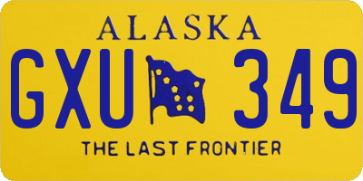 AK license plate GXU349