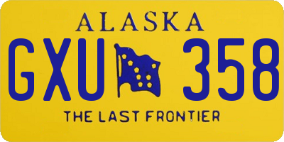 AK license plate GXU358