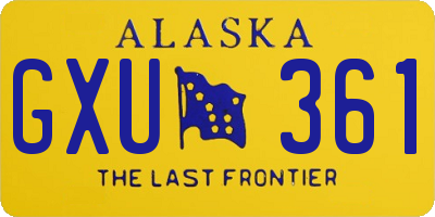 AK license plate GXU361