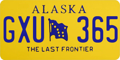 AK license plate GXU365