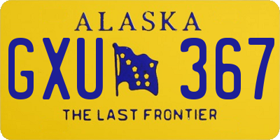 AK license plate GXU367
