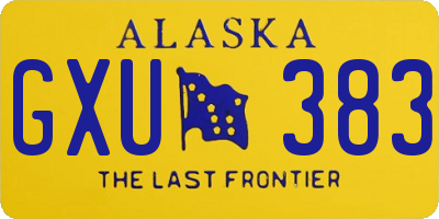 AK license plate GXU383