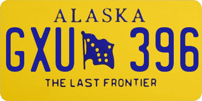 AK license plate GXU396