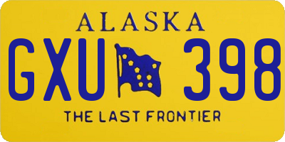 AK license plate GXU398