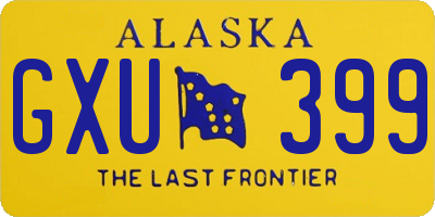 AK license plate GXU399