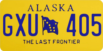 AK license plate GXU405