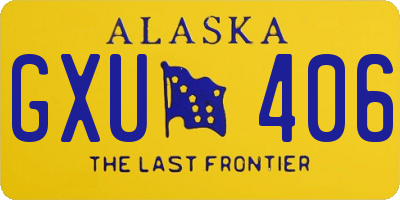 AK license plate GXU406
