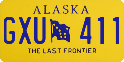 AK license plate GXU411