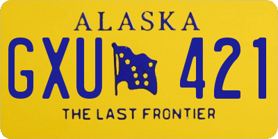 AK license plate GXU421