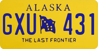AK license plate GXU431