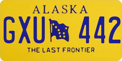 AK license plate GXU442