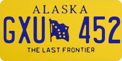 AK license plate GXU452