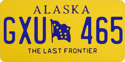 AK license plate GXU465