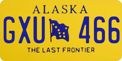 AK license plate GXU466