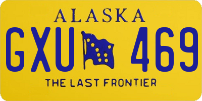AK license plate GXU469