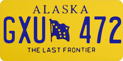 AK license plate GXU472