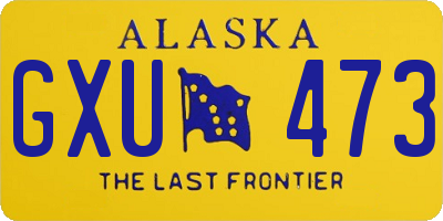AK license plate GXU473